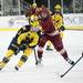 Michigan freshman defenseman Jacob Trouba skates up the ice in the third period of the game against Ferris State on Friday, Mar. 1. Daniel Brenner I AnnArbor.com